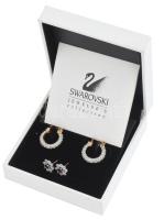 Swarovski kristály fülbevaló szett, dobozában, certifikáttal