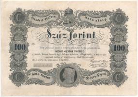 1848. 100Ft &quot;Kossuth bankó&quot;, &quot;AE 52402&quot; T:F restaurált Hungary 1848. 100Ft &quot;Kossuth banknote&quot;, &quot;AE 52402&quot; C:F restored Adamo G114