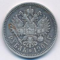 Orosz Birodalom 1901. 1R Ag "II. Miklós" kapszulában T:VF Russian Empire 1901. 1 Ruble Ag ...