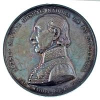 Josef Daniel Boehm (1794-1865) 1846. József nádor 50 éves nádori jubileum Ag emlékérem. JÓZSEF MAGYAR ORSZÁG NÁDORA ÉS FŐ KAPITÁNYA - VÁLASZTATOTT NOV. 12 1796 / EMLÉKÜL FÉL SZÁZADOS ÉRDEMÉRT 1846 (70,18g/53mm) T:XF ü., ph., patina Hungary 1846. Election jubilee of Joseph Archduke Ag commemorative medallion. Sign.: Josef Daniel Boehm (70,18g/53mm) C:XF ding, edge error, patina HP 284.