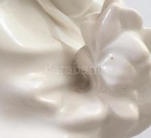 Zsolnay libatömő lány. Fehérmázas, jelzett, hibátlan, m: 17 cm