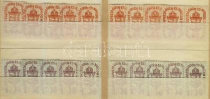 1942 Országos ügyvédi gyám és nyugdíjintézet illetékbélyegei, 2 címlet 10 x