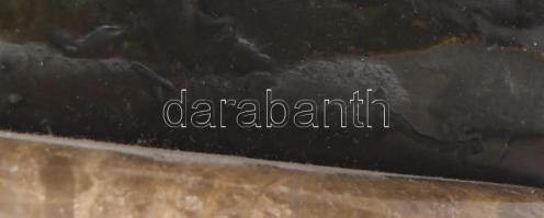 Rodson jelzéssel: Figyelő sas. Patinált bronz, márvány talpazaton, teljes m: 23,5 cm