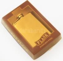 Fém laposüveg, dobozában, 13x9,5 cm