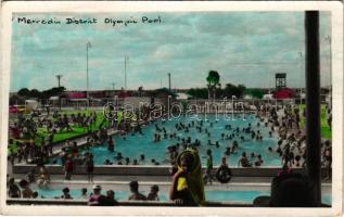 1952 Merredin (Western Australia) District Olympic pool, photo (creases)