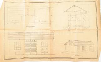 cca 1915-1930 M. Kir. Földművelésügyi Minisztérium összeépített baromfi-, nyúl- és sertés- vagy kecs...