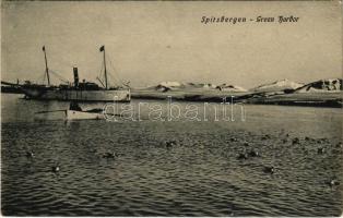 Spitsbergen, Spitzbergen (Svalbard); Green Harbor. steamship