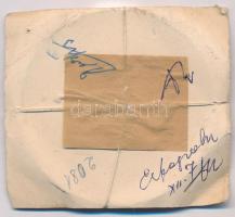 ~1960-1970. "Székesfehérvári Könnyűfémmű" Al emlékérem hivatali papírra (?) erősítve (60mm...