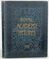 Royal Academy Pictures 1900. Illustrating the Hundred and Thirty-Second Exhibition of the Royal Academy. London, 1900, Cassel and Co., Ltd. Fekete-fehér reprodukciókkal gazdagon illusztrálva. Angol nyelven. Kiadói aranyozott egészvászon-kötés, kissé sérült, kopott borítóval, helyenként kis lapszéli sérülésekkel, kissé koszos lapokkal.