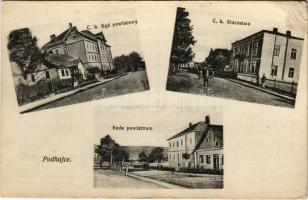 1915 Pidhaitsi, Pidhajci, Podhajce; C. k. Sad powiatowy, C. k. Starostwo, Rada powiatowa / district court, district council. L. Tenenbaum (EB)