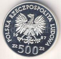 Lengyelország 1987. 500Zl Ag "Téli olimpia-jégkorong" T:PP Csak 15.000db!