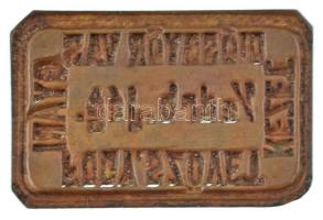 ~1900 "Diósgyőr Vas Gyári Fogy. Szövetkezet - 1/2 drb. jég." Cu bárca (17x26mm) T:XF