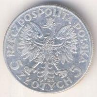 Lengyelország 1934. 5Zl Ag T:3