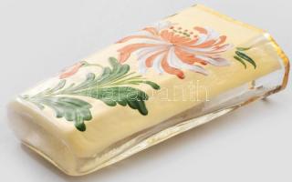 Antik kúrapohár, belső felén festett erotikus képpel. Jelzés nélkül, lepattanással, m: 12,5 cm