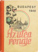 Az utca rendje. Budapest és környéke villám-útmutatójával. XVI. évf. 1948. Összeáll.: Haraszthy Vince, Vermes Miklós és Király Elemér. Bp., 1948, Szikra-ny., 576+III p. Kiadói félvászon kötés, sérült gerinccel, kissé kopott borítóval, térkép nélkül.