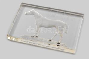 Marienbad lómintás levélnehezék, kopással, 13x9 cm