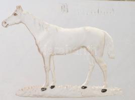 Marienbad lómintás levélnehezék, kopással, 13x9 cm