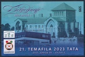 2023 Temafila 2023 Tata emlékív, &quot;A MABÉOSZ ELNÖKSÉGÉNEK AJÁNDÉKA 2023.12.09.&quot; ferde hátoldali felirattal