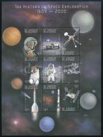 Az űrkutatás története kisív, History of space exploration minisheet