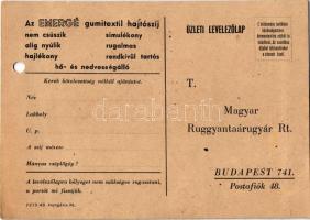 Gondtalanul csépel-őröl Emergé gumitextil hajtószíjjal! Gyártja a Magyar Ruggyantaárúgyár Rt. - lyuk...
