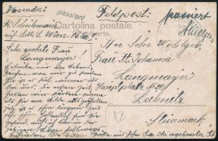 ~1915 Tábori posta levelezőlap K.u.K. KRIEGSMARINE / S.M.S. WIEN , passiert