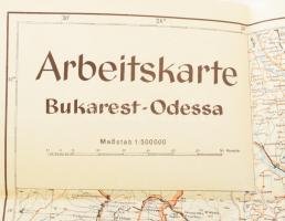 1944 Bukarest - Odessa német világháborús út térkép / Bucharest-Odessa German WW: II. military roadm...