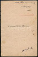 Klunzinger Pál: A jánoshegyi Erzsébet-kilátótorony. Különlenyomat a ,,Turisták Lapja" XXIII. évf. 1. számából. (DEDIKÁLT). Bp., [1911], Hornyánszky-ny., 14+(2) p. Kiadói tűzött papírkötés, kissé viseltes, foltos, különvált borítóval. A szerző, Klunzinger Pál (1859-1943) építész, az Erzsébet-kilátó eredeti terveinek készítője által Mikula Ferenc (1861-1926) szobrász részére DEDIKÁLT példány; Mikula Ferenc saját kezű névbejegyzésével.