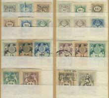 1898 II. vízjel Okmánybélyeg sor 22 klf értéke