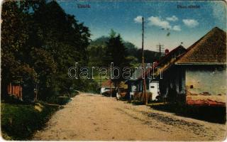 Uzsok, Uzok, Uzhok; utca részlet. Róth Adolf kiadása / street view (kopott sarkak / worn corners)