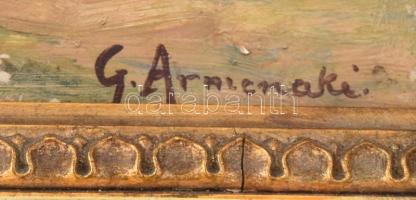 G. Armenaki jelzéssel, XX. sz. eleje: Arab város.
Olaj, fa. Dekoratív, sérült, részben javított ker...