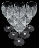 6 db kristály boros pohár, eredeti dobozában 21 cm