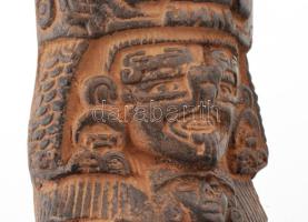 Dél-amerikai inka kerámia váza, 21 cm