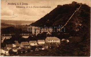 1909 Hainburg an der Donau, Schlossberg mit K.k. Pionier-Kadettenschule / castle, military school