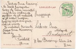 1912 Nagylég, Velké Lehnice, Velki Leg; Benyovszky kastély. Kiadja Goldstein József / castle