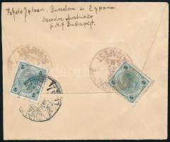 1902 Tábori posta levél hátoldalán 2 x 5 Heller bérmentesítéssel Budapestre küldve K.U.K. KRIEGSMARINE / S.M.S. BUDAPEST