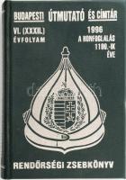 1996 Budapesti útmutató és címtár - Rendőrségi zsebkönyv, VI. (XXXII). évfolyam. Bp., 1996, Útmutató Kiadó. Kiadói műbőr-kötés.