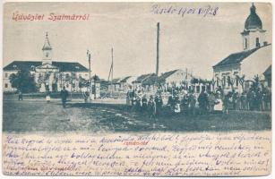 1901 Szatmárnémeti, Satu Mare; István tér. Weisz Izsák kiadása / square (EK)