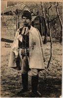 1925 Miava, Myjava; Suhaj z Myjavy / legény télen / Slovak folklore in winter (EK)