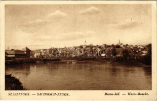 1941 Szászrégen, Sächsisch-Regen, Reghin; Maros híd / Mures bridge (EK)
