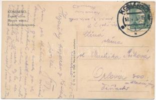 1932 Komárom, Komárno; Megye utca, automobil / street view, automobile (felületi sérülés / surface d...