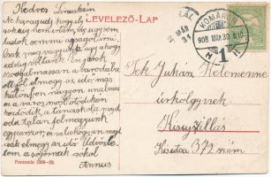 1908 Komárom, Komárno; Tiszti pavilon a sétatéri bejáróval, üzletek / officers' pavilion, shops...