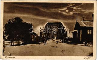 1927 Komárom, Komárno; hídfő. Komárom-Újvárosi Hangya szövetkezet kiadása / bridge (ázott / wet damage)