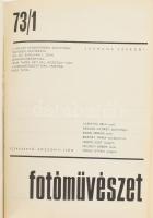 1973 Fotóművészet, a Magyar Fotóművészek Szövetsége folyóirata, 73/1-4. sz. (Teljes évfolyam egy köt...