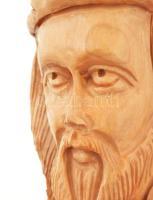 Jézus fej faragott fa szobor 14 cm