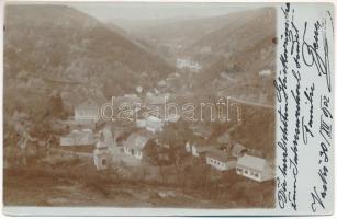 1902 Vaskő, Moravica-Eisenstein, Ocna de Fier; látkép, templom / general view, church. photo