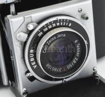 Certo Super 35 fényképezőgép, Carl Zeiss Jena Tessar 2,8/50 objektívvel, Vebur zárszerkezettel, ered...