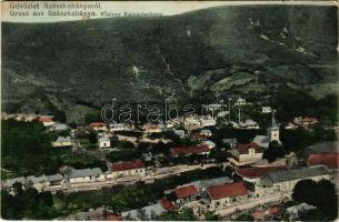 1915 Szászkabánya, Németszászka, Sasca Montana; Kleiner Kalvarienberg / Kis Kálváriahegy. Lang J. kiadása / calvary hill (kis szakadás / small tear)
