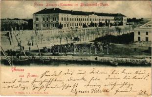 1900 Zadar, Zara; Franz Joseph Kaserne im Blasekovic Park / Ferenc József laktanya / military barracks (EK)