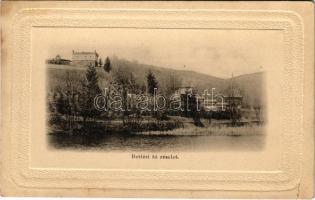 Betlér, Betliar (Rozsnyó, Roznava); tó, hiúz és medve ketrecek. Pauchly Nándor kiadása / lake, lynx and bear cages (EK)