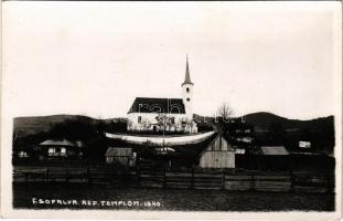 1940 Felsősófalva, Ocna de Sus, Obersalzdorf (Hargita); Református templom / Calvinist church. photo